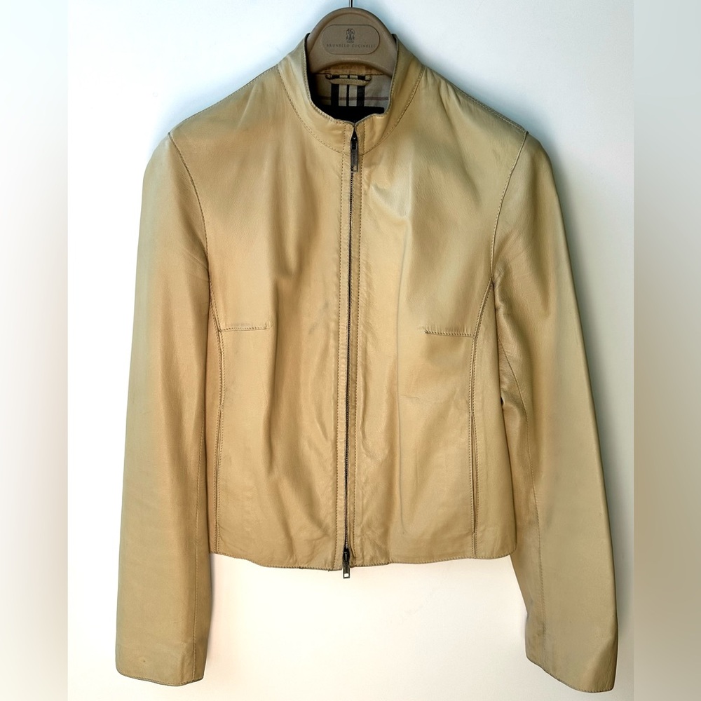 Burberry Lamb Leather Jacket, size 4